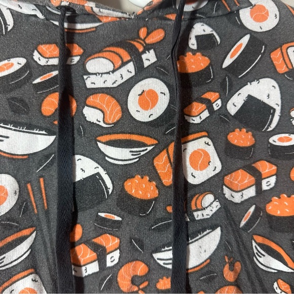 Sushi Hooded Sweatshirt from Hot Topic Dark Gray Unisex Size Small - Picture 4 of 4